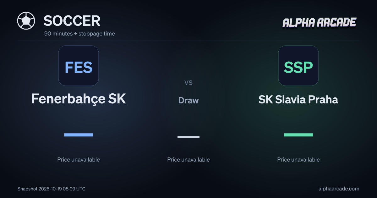 SOCCER: Fenerbahçe SK — / Draw — / SK Slavia Praha —