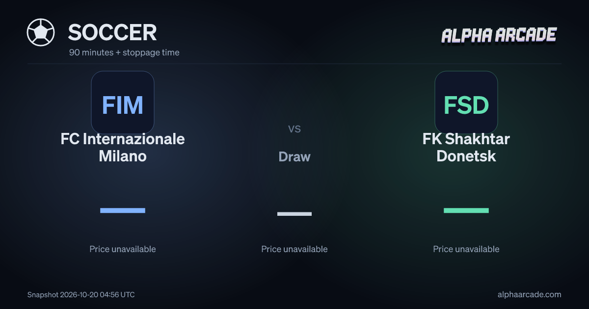 SOCCER: FC Internazionale Milano — / Draw — / FK Shakhtar Donetsk —