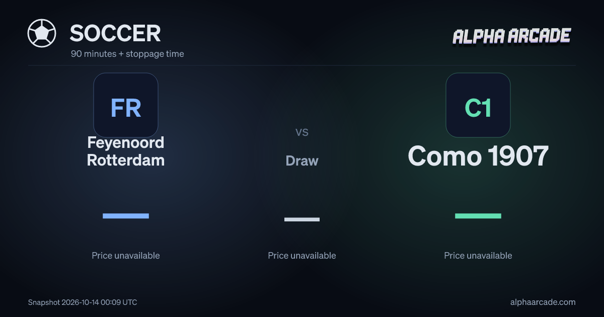 SOCCER: Feyenoord Rotterdam — / Draw — / Como 1907 —
