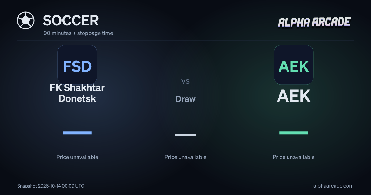 SOCCER: FK Shakhtar Donetsk — / Draw — / AEK —