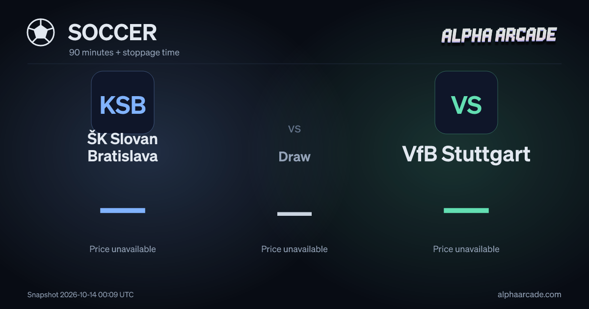 SOCCER: ŠK Slovan Bratislava — / Draw — / VfB Stuttgart —