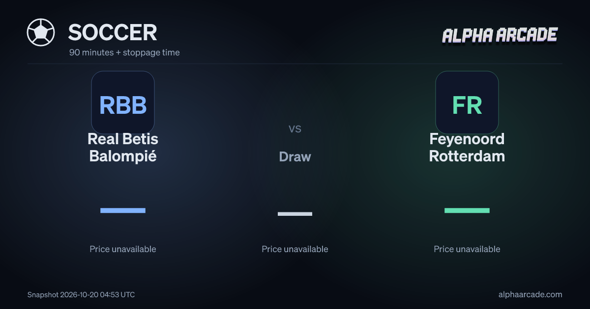 SOCCER: Real Betis Balompié — / Draw — / Feyenoord Rotterdam —