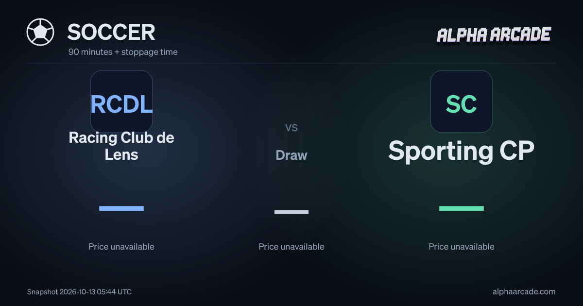 SOCCER: Racing Club de Lens — / Draw — / Sporting CP —
