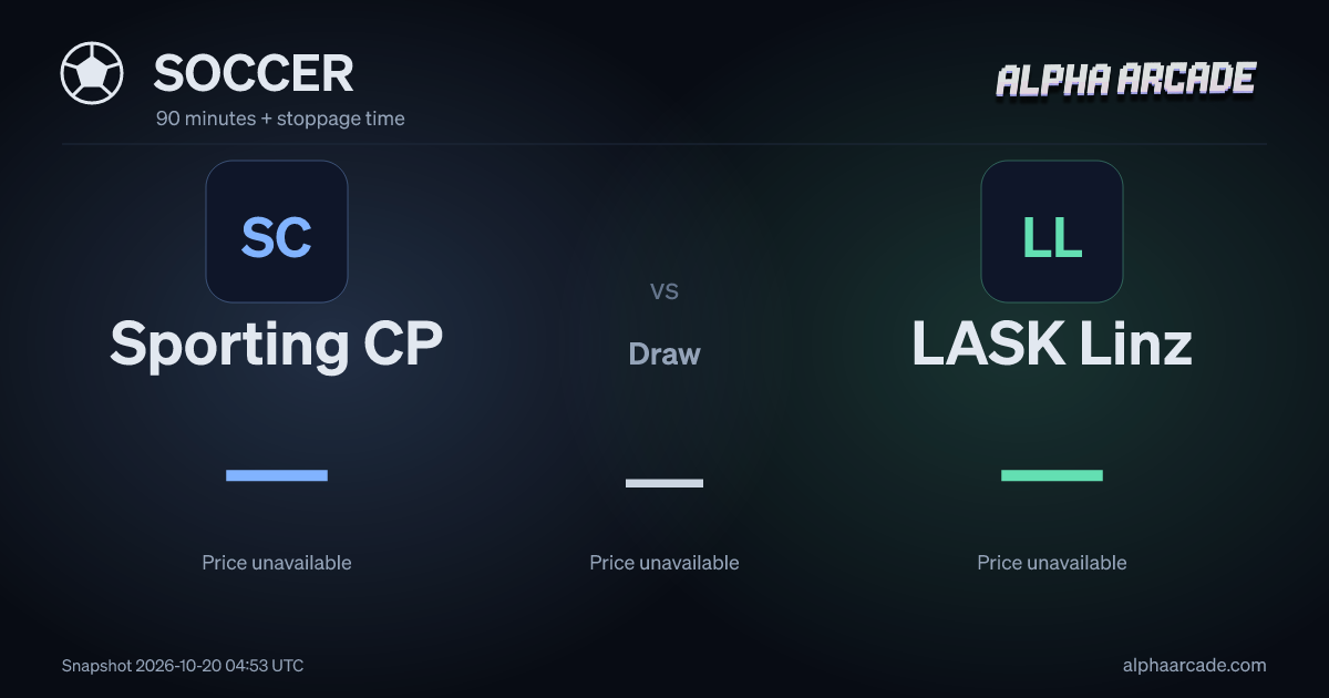 SOCCER: Sporting CP — / Draw — / LASK Linz —
