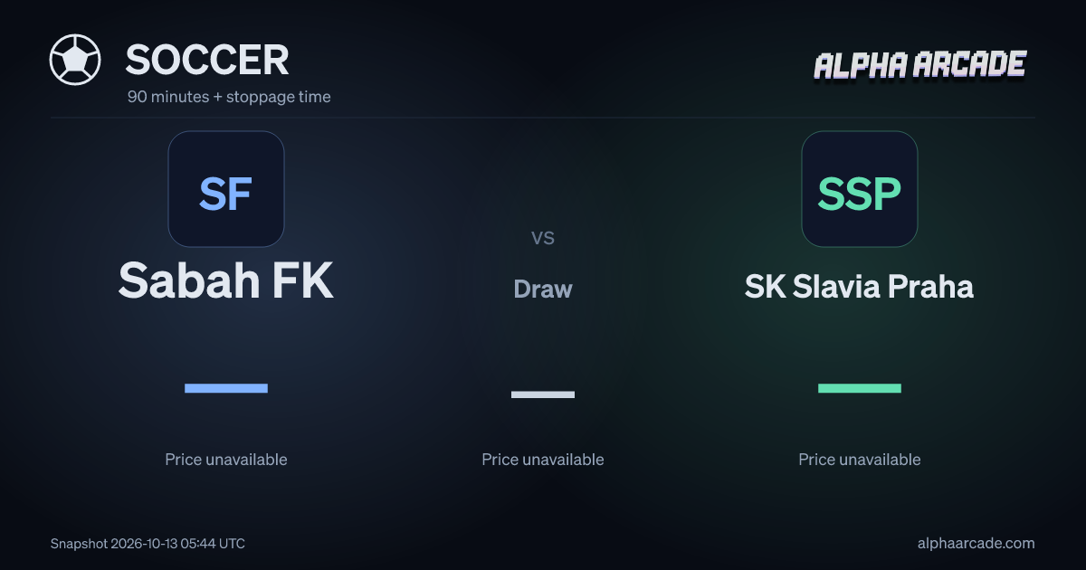 SOCCER: Sabah FK — / Draw — / SK Slavia Praha —