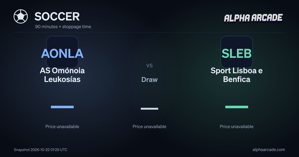 SOCCER: AS Omónoia Leukosías — / Draw — / Sport Lisboa e Benfica —