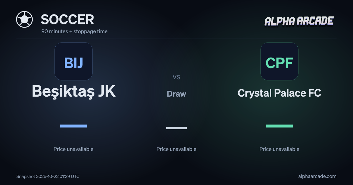 SOCCER: Beşiktaş JK — / Draw — / Crystal Palace FC —