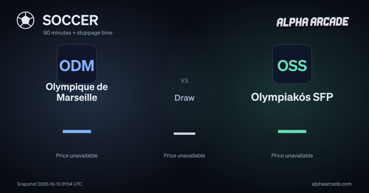 SOCCER: Olympique de Marseille — / Draw — / Olympiakós SFP —