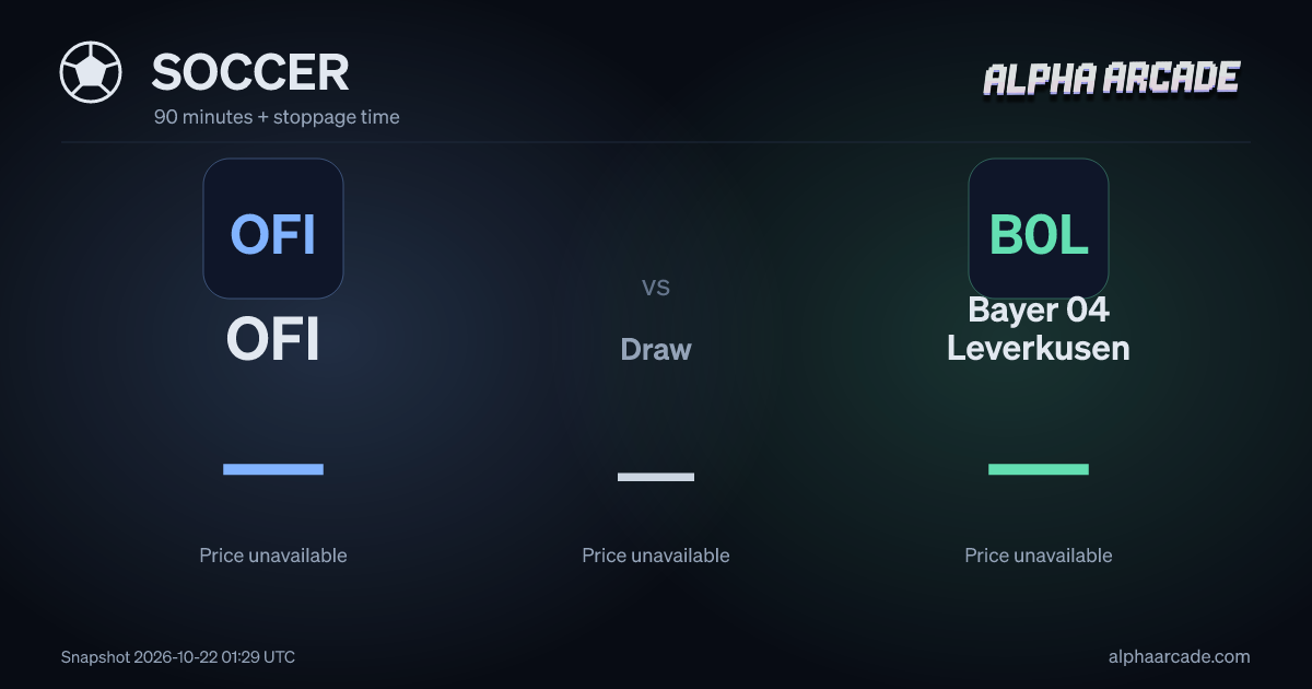 SOCCER: OFI — / Draw — / Bayer 04 Leverkusen —