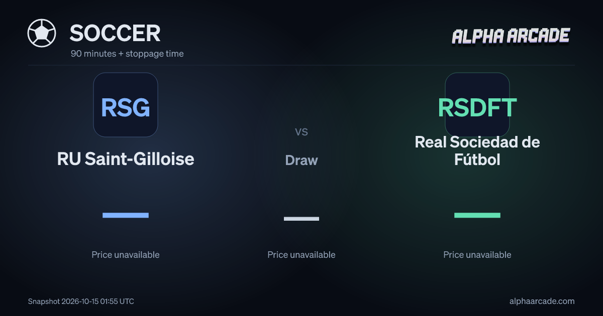 SOCCER: RU Saint-Gilloise — / Draw — / Real Sociedad de Fútbol —