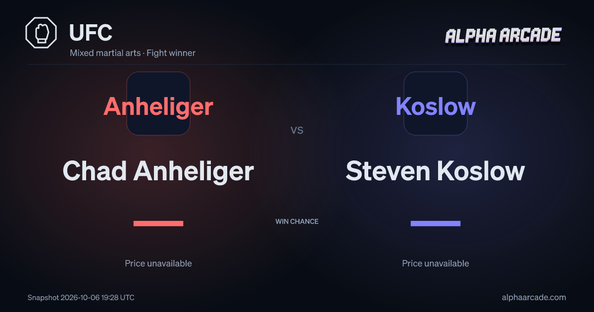 UFC: Chad Anheliger — / Steven Koslow —