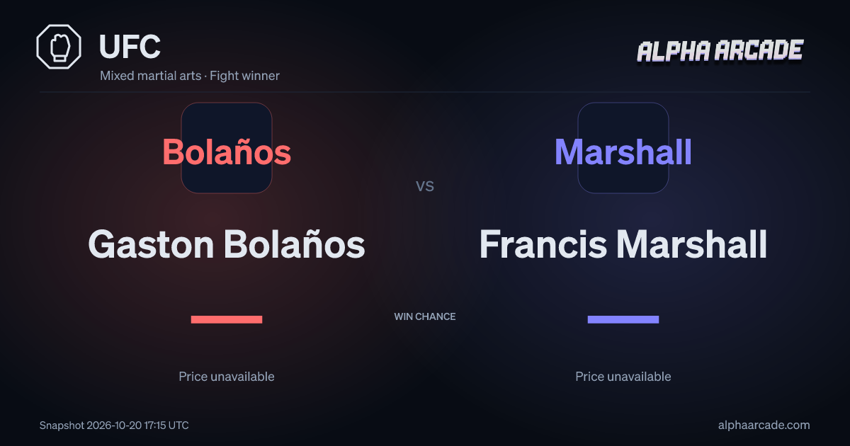 UFC: Gaston Bolaños — / Francis Marshall —