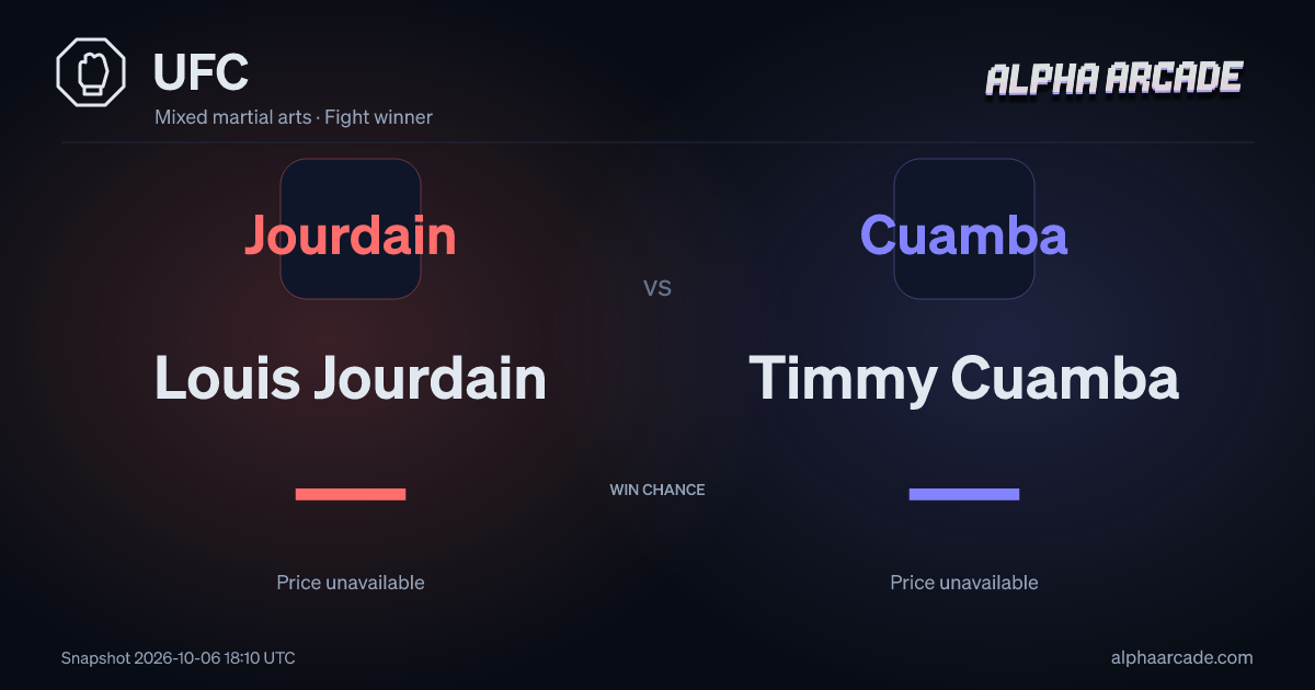 UFC: Louis Jourdain — / Timmy Cuamba —