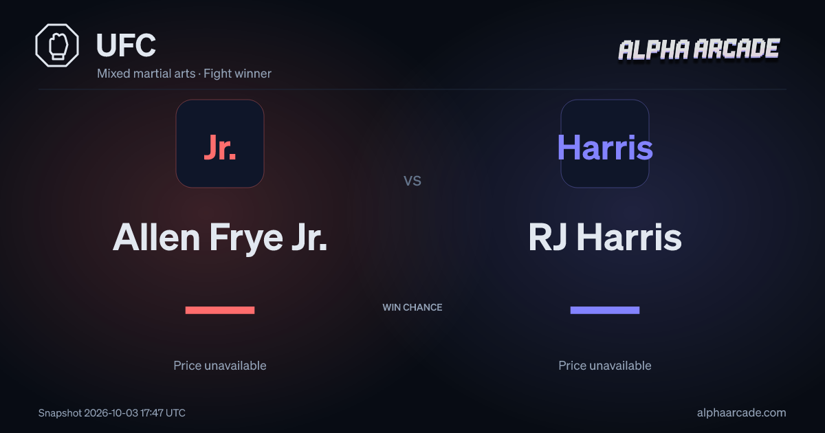 UFC: Allen Frye Jr. — / RJ Harris —