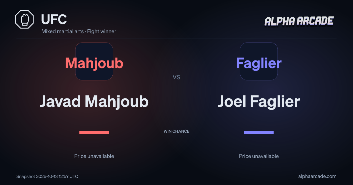 UFC: Javad Mahjoub — / Joel Faglier —
