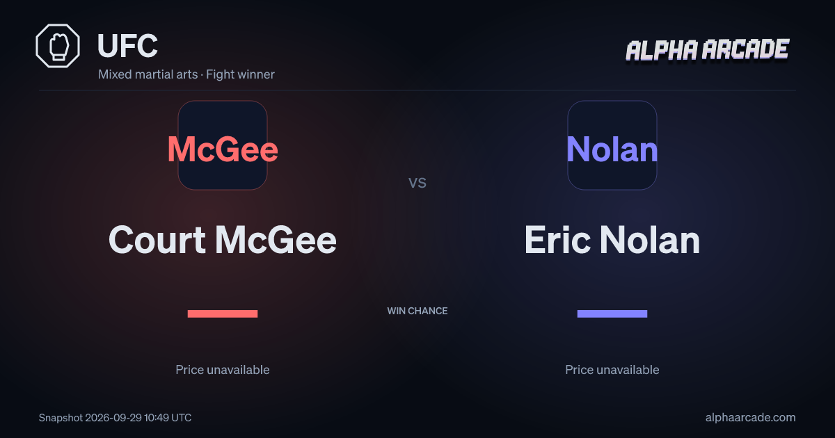 UFC: Court McGee — / Eric Nolan —