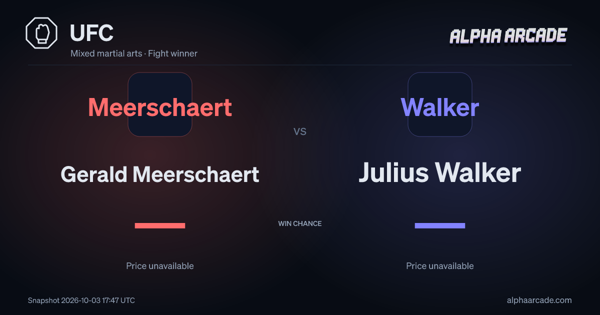 UFC: Gerald Meerschaert — / Julius Walker —