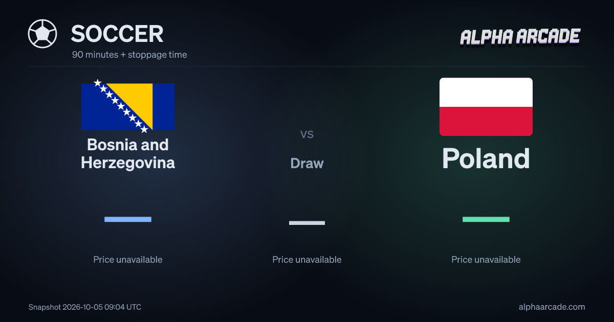 SOCCER: Bosnia and Herzegovina — / Draw — / Poland —