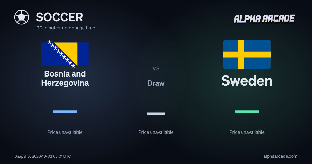 SOCCER: Bosnia and Herzegovina — / Draw — / Sweden —