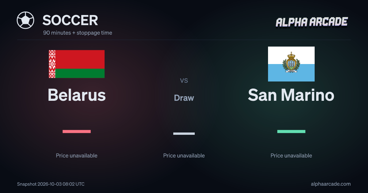 SOCCER: Belarus — / Draw — / San Marino —