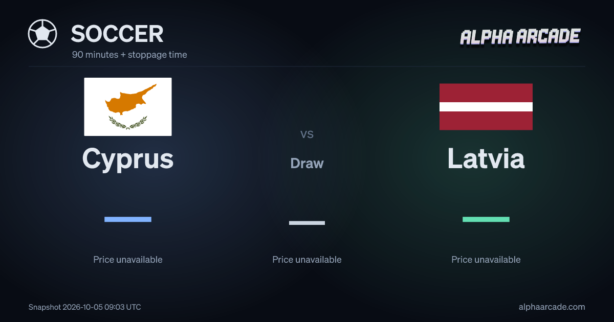 SOCCER: Cyprus — / Draw — / Latvia —