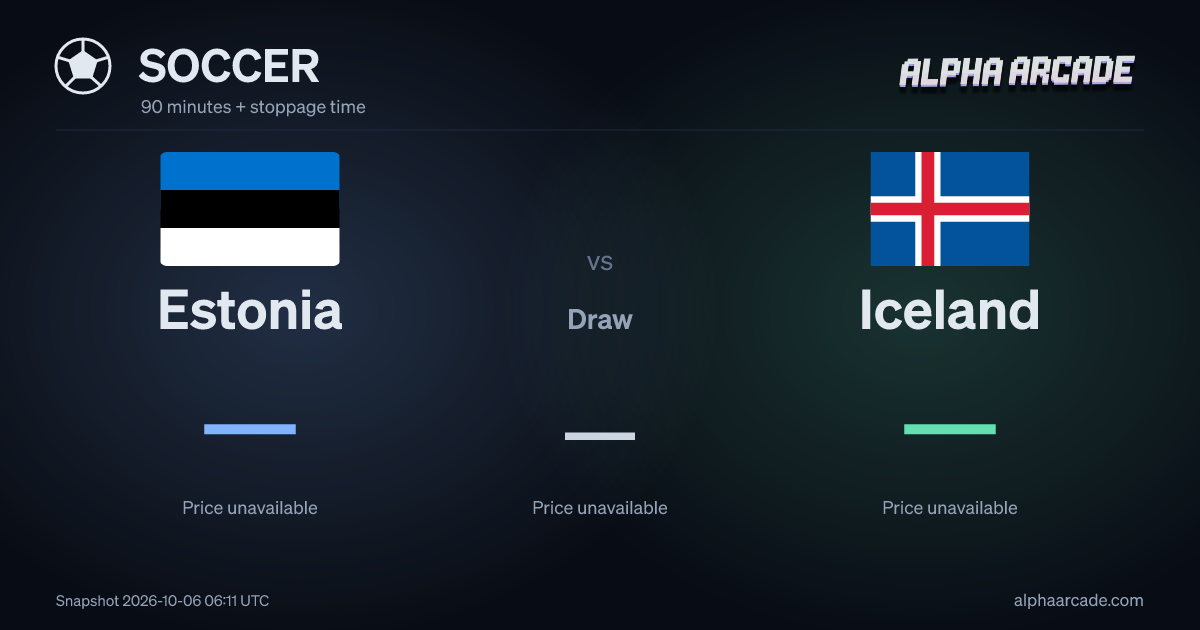 SOCCER: Estonia — / Draw — / Iceland —