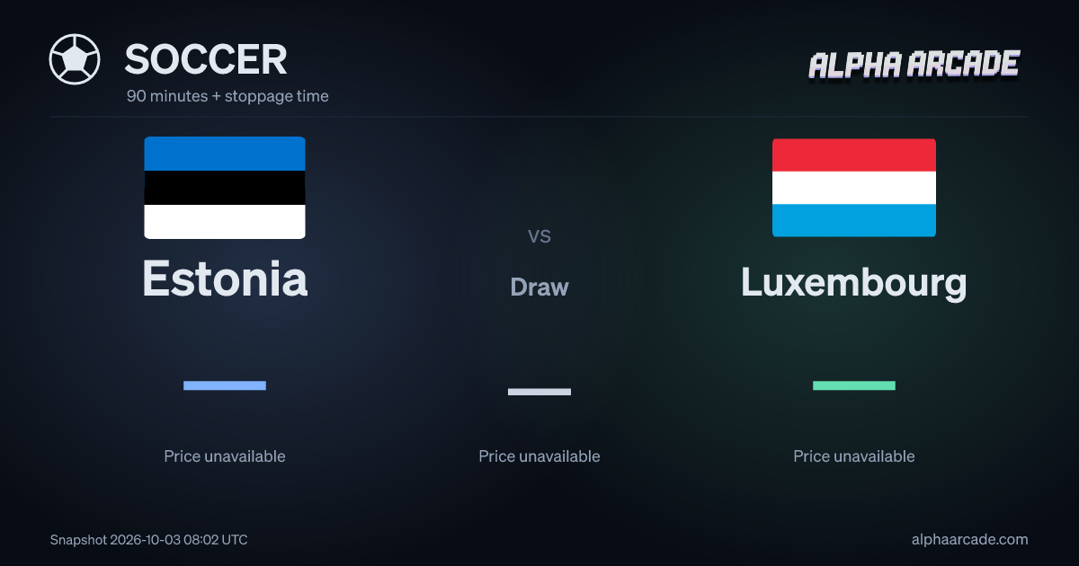 SOCCER: Estonia — / Draw — / Luxembourg —