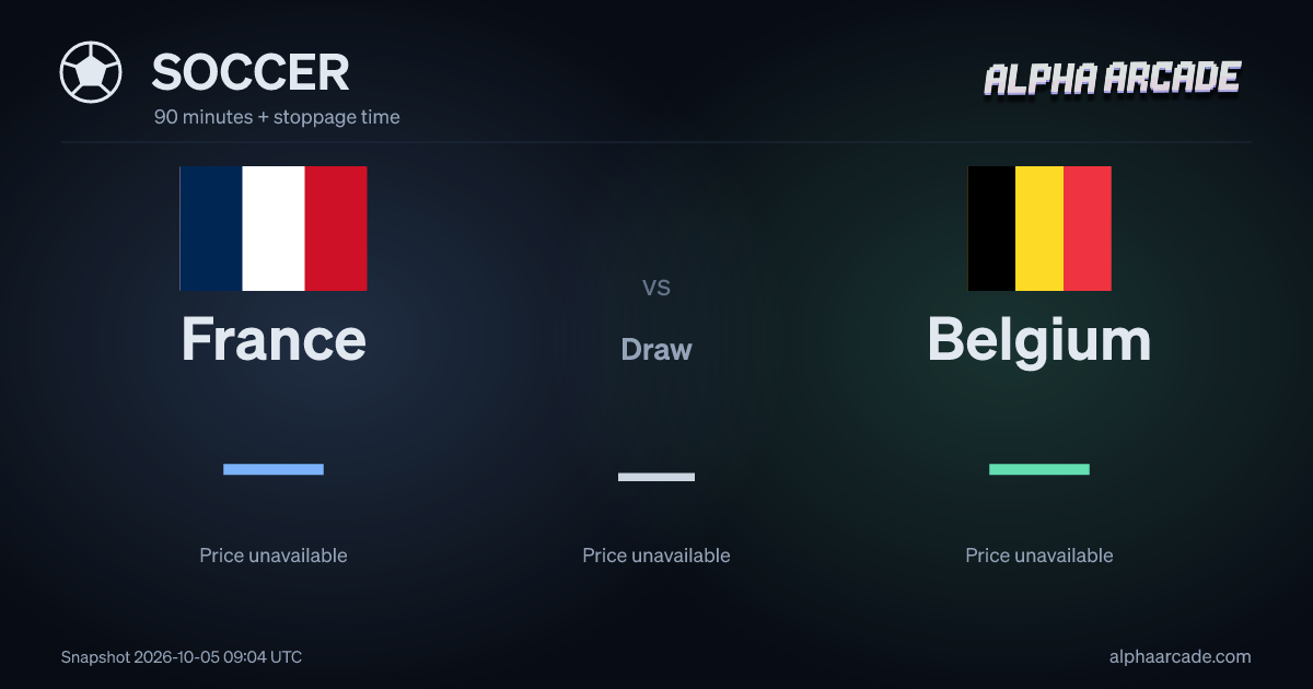 SOCCER: France — / Draw — / Belgium —