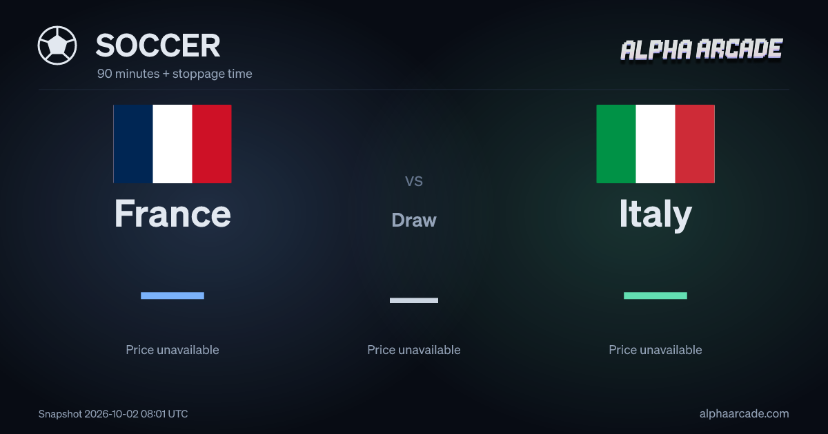 SOCCER: France — / Draw — / Italy —