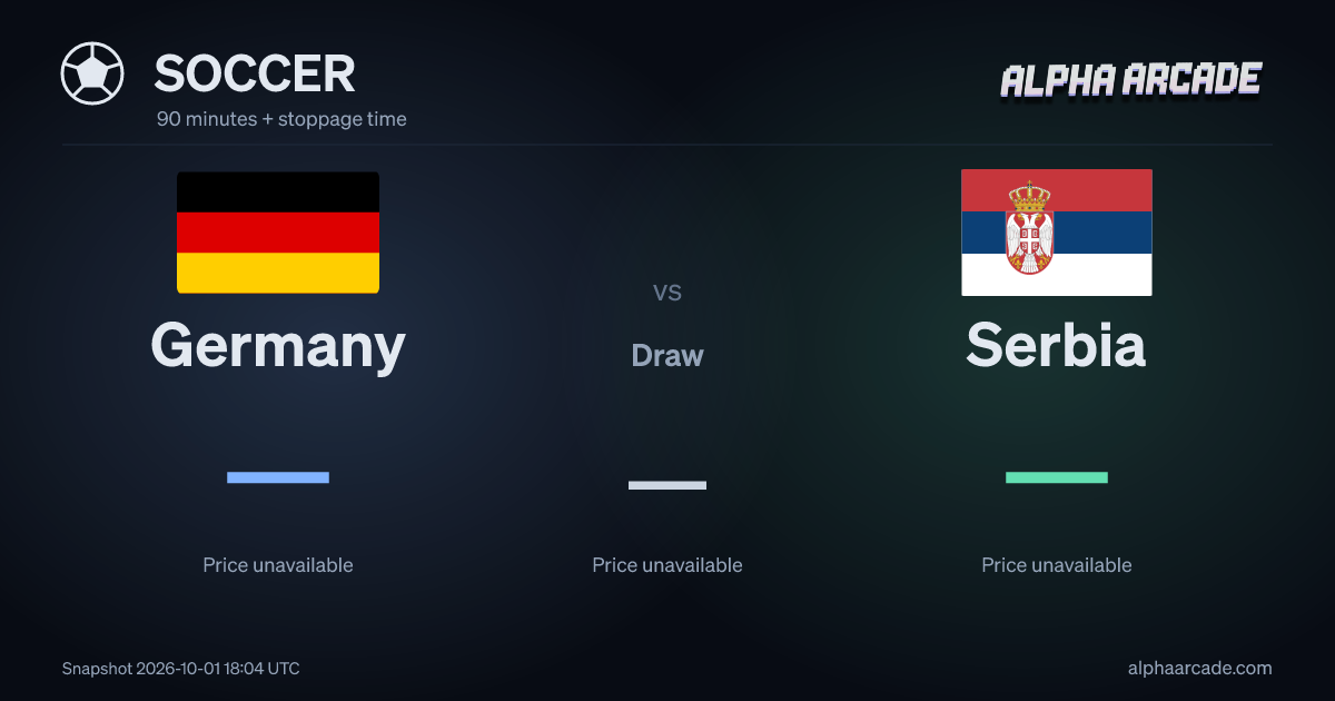 SOCCER: Germany — / Draw — / Serbia —