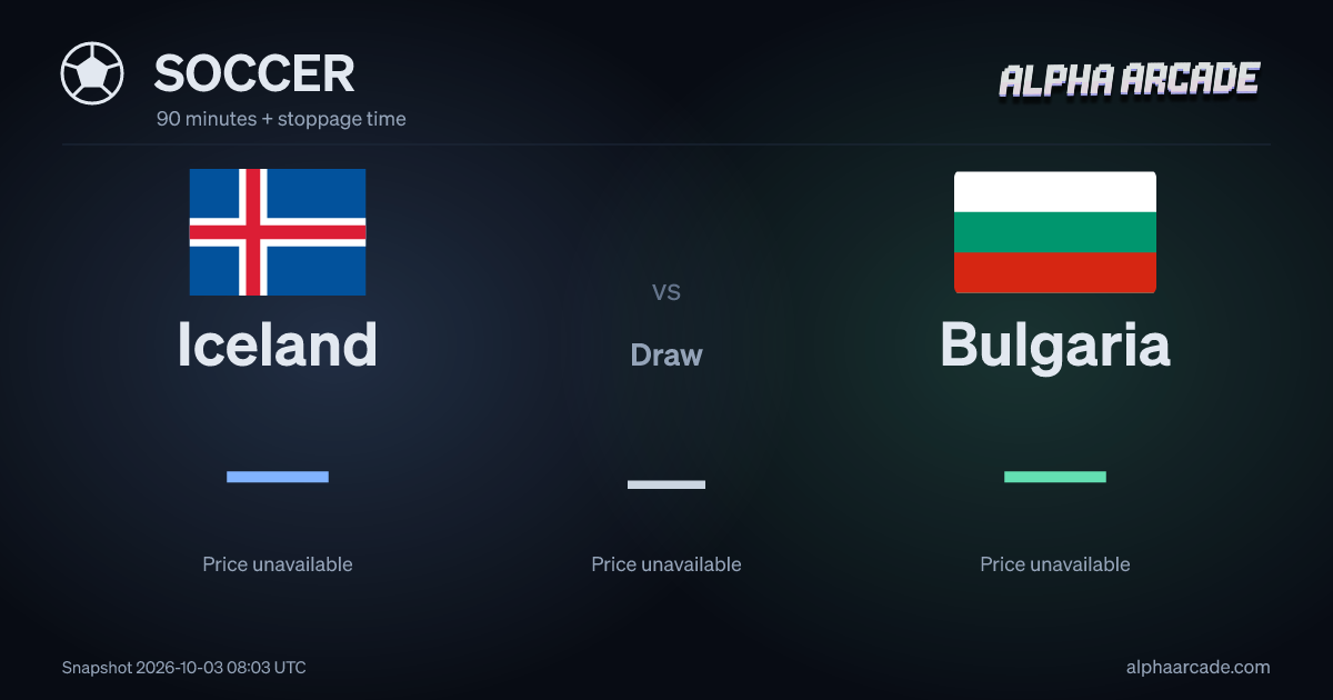 SOCCER: Iceland — / Draw — / Bulgaria —