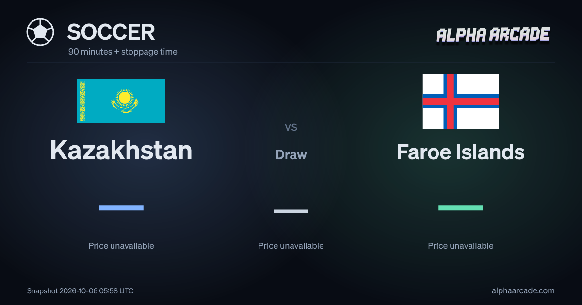 SOCCER: Kazakhstan — / Draw — / Faroe Islands —