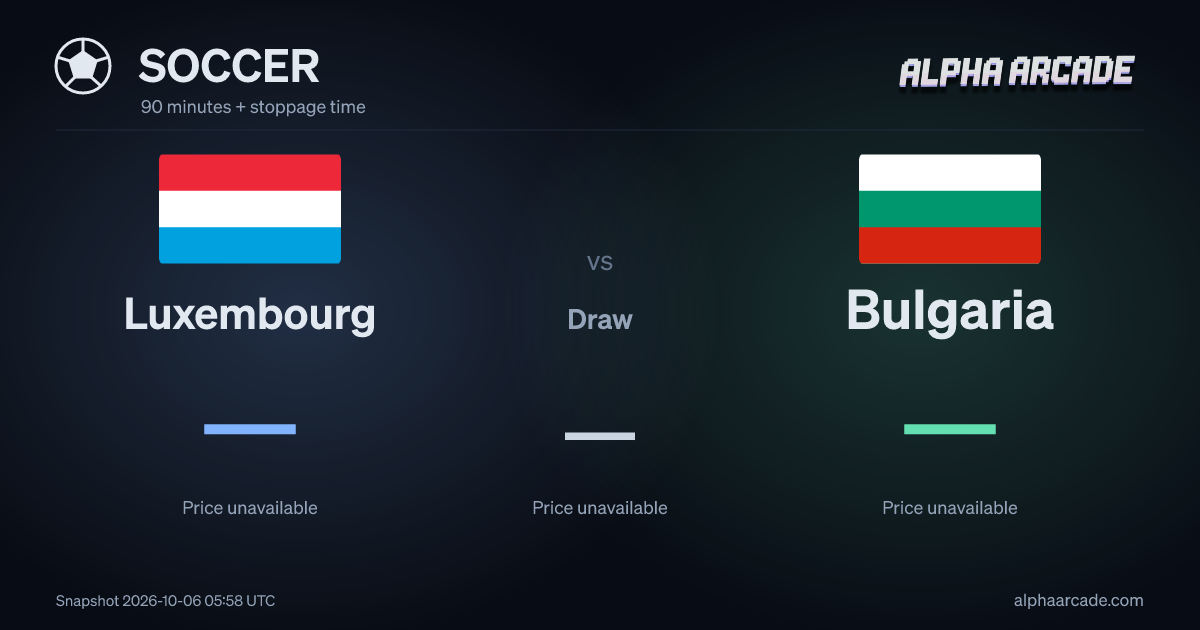 SOCCER: Luxembourg — / Draw — / Bulgaria —