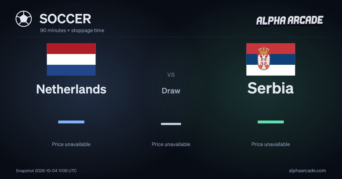 SOCCER: Netherlands — / Draw — / Serbia —