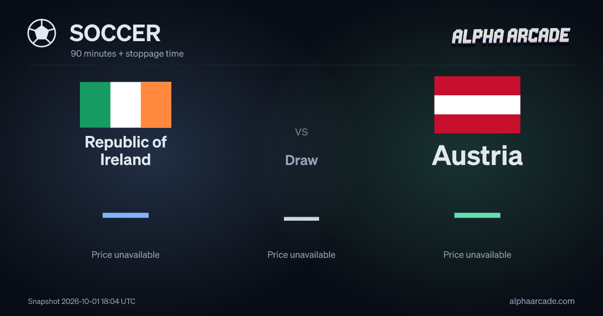 SOCCER: Republic of Ireland — / Draw — / Austria —