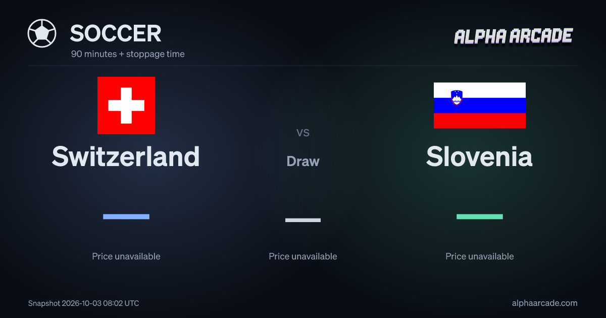 SOCCER: Switzerland — / Draw — / Slovenia —