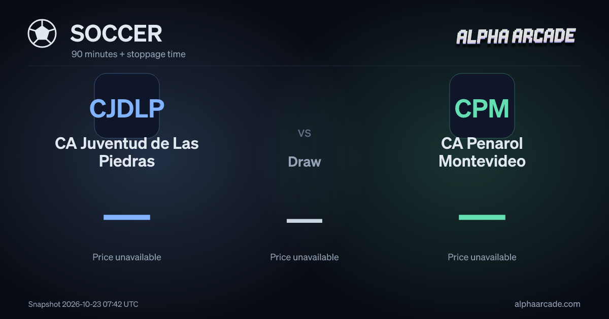 SOCCER: CA Juventud de Las Piedras — / Draw — / CA Penarol Montevideo —