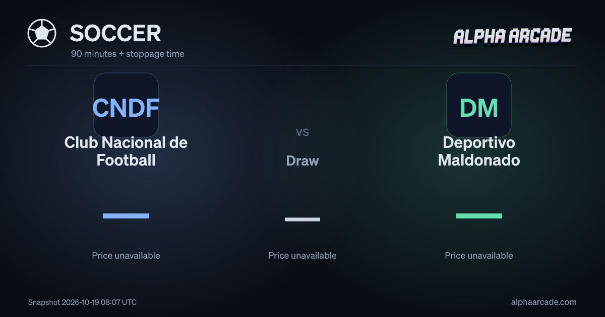 SOCCER: Club Nacional de Football — / Draw — / Deportivo Maldonado —
