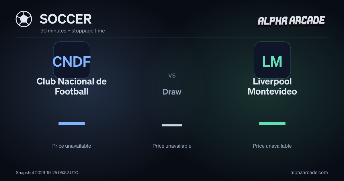 SOCCER: Club Nacional de Football — / Draw — / Liverpool Montevideo —