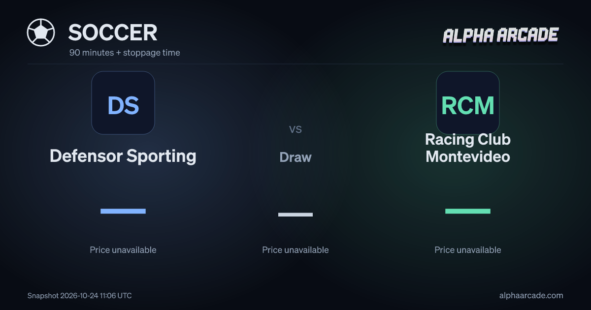 SOCCER: Defensor Sporting — / Draw — / Racing Club Montevideo —