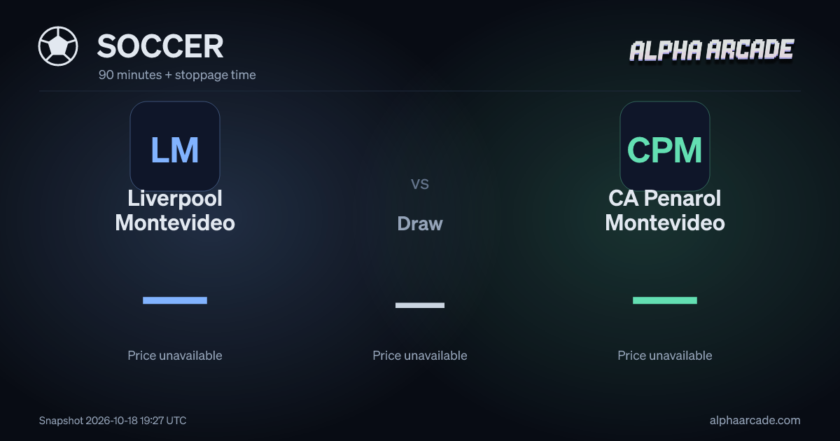 SOCCER: Liverpool Montevideo — / Draw — / CA Penarol Montevideo —