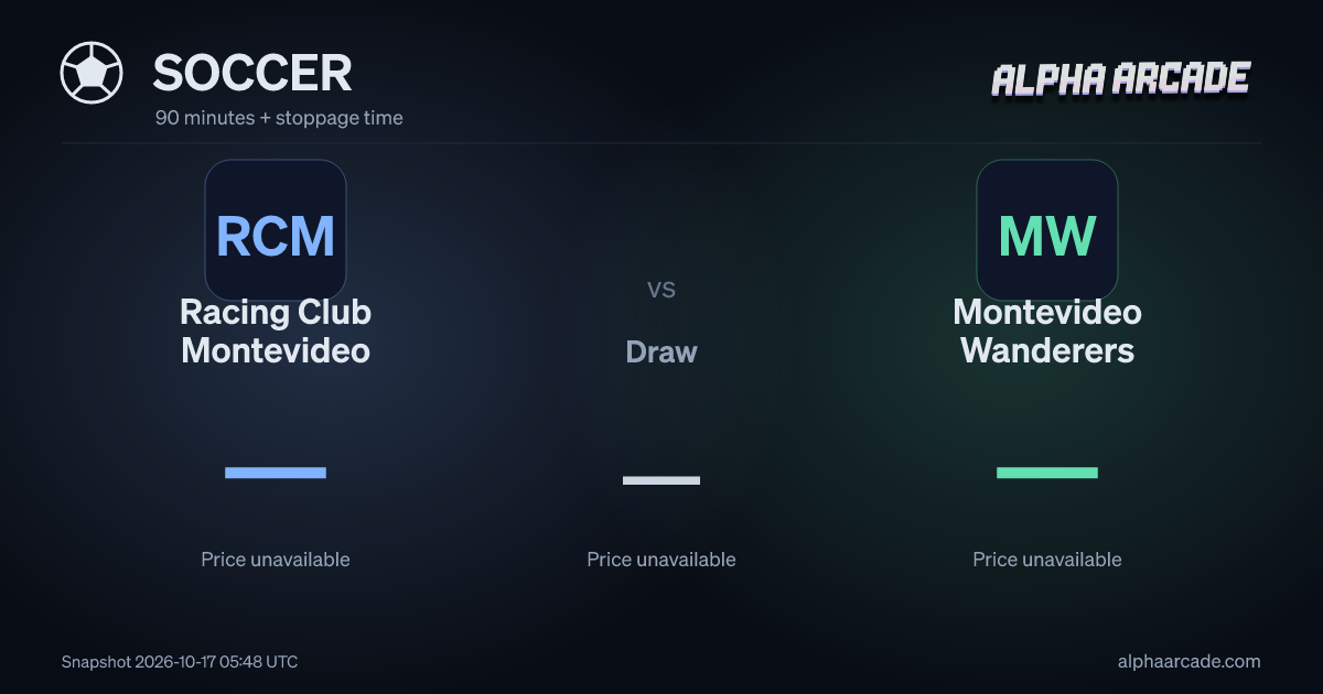 SOCCER: Racing Club Montevideo — / Draw — / Montevideo Wanderers —