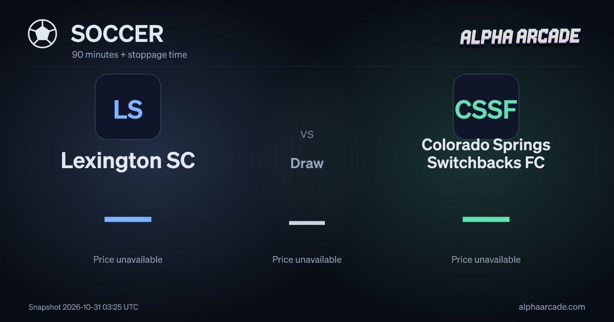 SOCCER: Lexington SC — / Draw — / Colorado Springs Switchbacks FC —