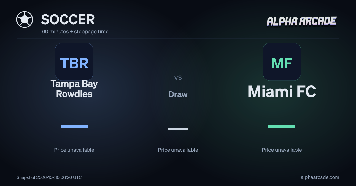 SOCCER: Tampa Bay Rowdies — / Draw — / Miami FC —