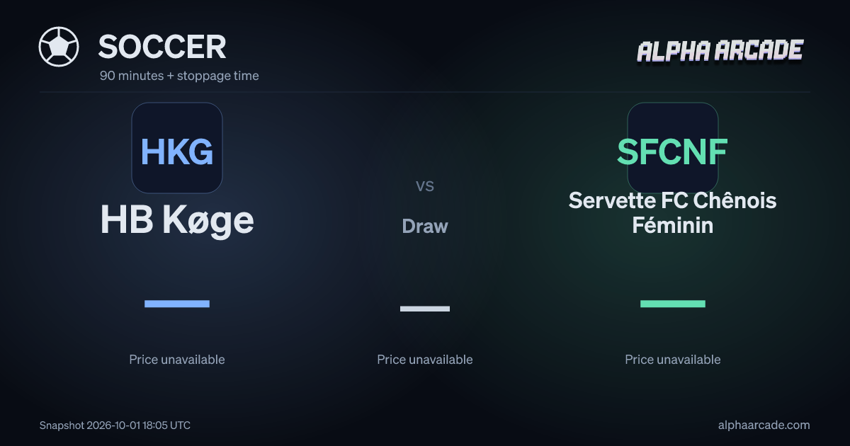 SOCCER: HB Køge — / Draw — / Servette FC Chênois Féminin —