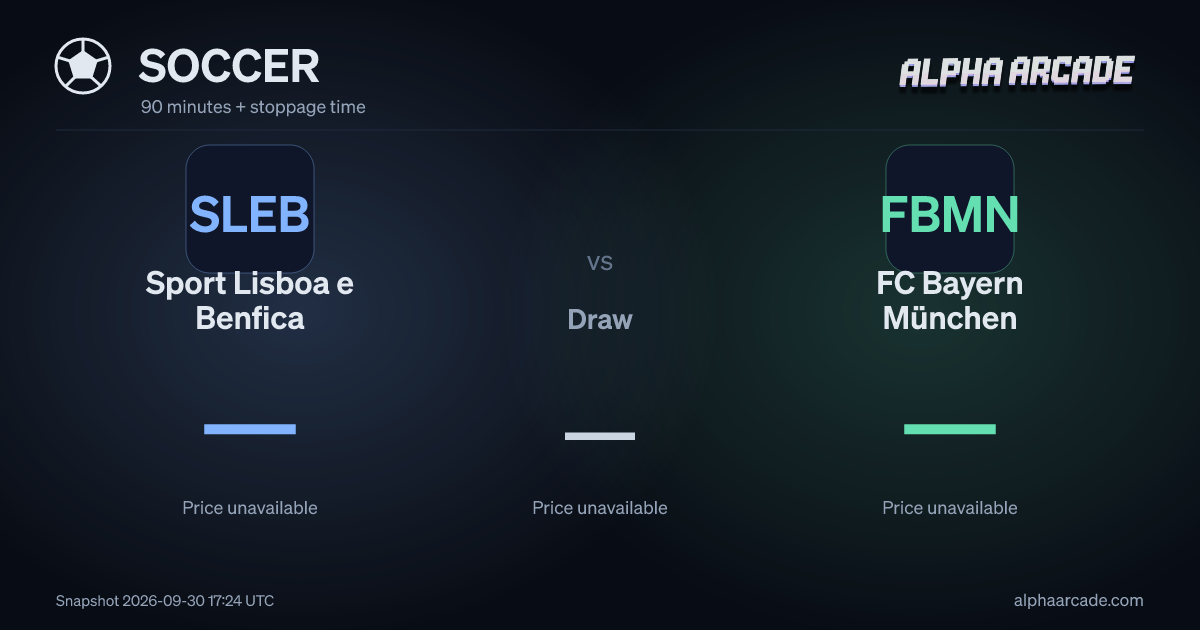 SOCCER: Sport Lisboa e Benfica — / Draw — / FC Bayern München —