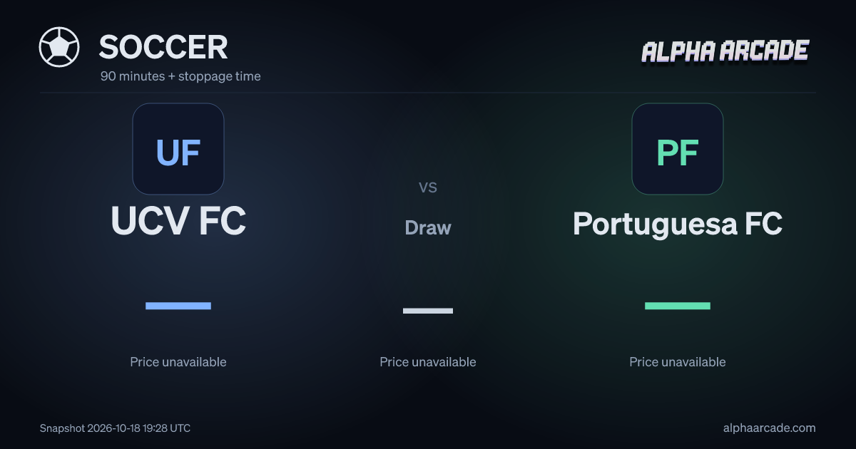 SOCCER: UCV FC — / Draw — / Portuguesa FC —