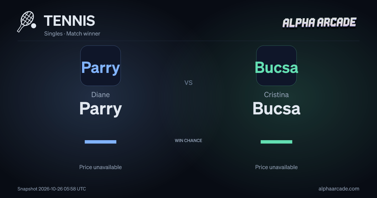 TENNIS: Diane Parry — / Cristina Bucsa —
