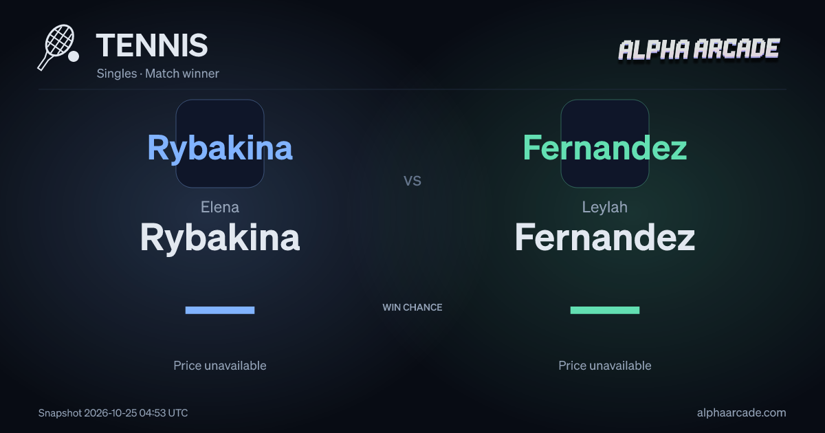 TENNIS: Elena Rybakina — / Leylah Fernandez —
